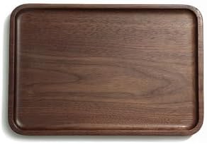 Solid Walnut Small Serving Tray - 11.81" x 7.8" x 0.79" One Piece Walnut Tray 1/4‘’ deep for Coffee Table, Breakfast,Bathroom Vanity, Perfume Display,Home Decor, Natural Finish, No Glue Joints - Image 2