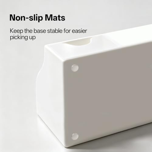 HBlife Acrylic Desk Organizer with Drawer, Pen & Pencil Holder, Multifunctional Desktop Caddy for Office Supply and Organization (White) - Image 4