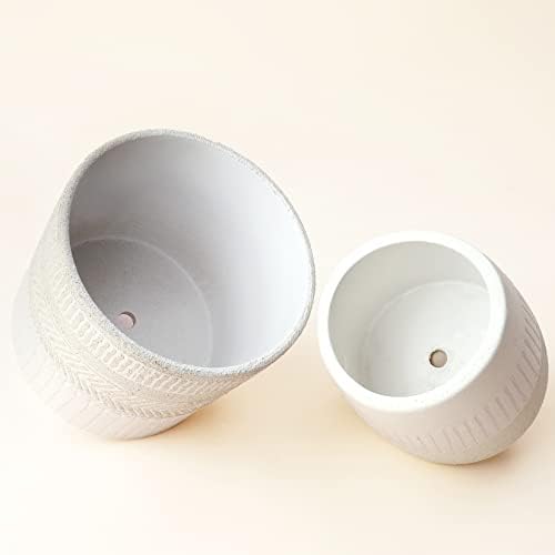 LA JOLIE MUSE Ceramic Plant Pots, Flower Pots for Indoor Plants, Set of 2 - Image 5