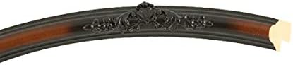 OVALCREST Round Beveled Wall Mirror for Home Decor - Contessa Style - Walnut - 16x16 Outside Dimensions