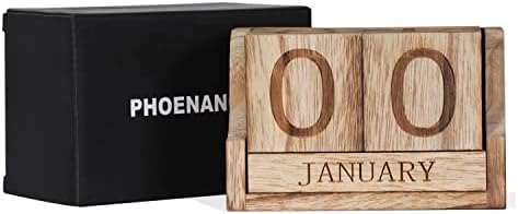 Wooden Perpetual Calendar,Desk Calendar Block,Office Desk Decor Accessories - Image 4