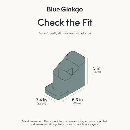 BLUE GINKGO Pen Holder, Desk Organizer, Green, Made in Korea - Image 3