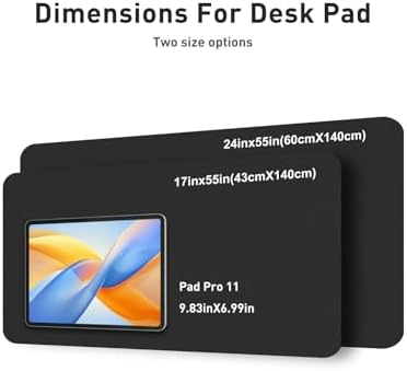 Aothia Faux Leather Desk Mat - Non-Slip PU Leather Desk Blotter, Waterproof Writing Surface, Large Desk Pad for Office & Home (Black, 55" x 24") - Image 5