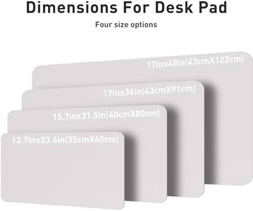 Aothia Large PU Leather Desk Pad Protector – Non-Slip Mouse Pad & Writing Mat for Office/Home, Waterproof, Easy to Clean (48" x 17", Pale Lavender White) - Image 6