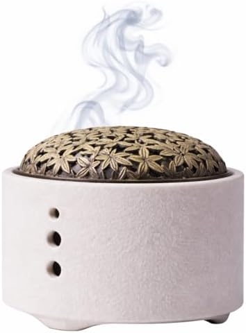 Zen Incense Burner, Minimalist Ceramic Incense Holder for Cone, Coil Incense for Yoga, SPA, Meditation by ISSNW