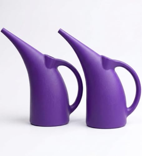 2 Pack Watering Can 1/2 Gallon - Small Watering Can for Indoor Plants - Outdoor Watering Can - Purple Plant Waterer - Plastic Watering Can for Garden by KOOLPRODUCTS