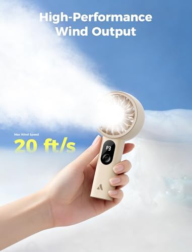 Aecooly Mighty Portable Fan 2 Pack, Powerful Handheld Fan, USB Rechargeable - Image 3