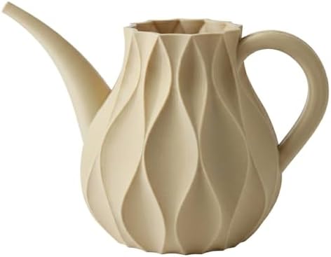 Indoor Watering Can for Houseplants, Modern Minimalist Plant Watering Can with Precision Spout, Decorative Small Medium Large Sizes (Warm Ivory, Medium) by Handmade