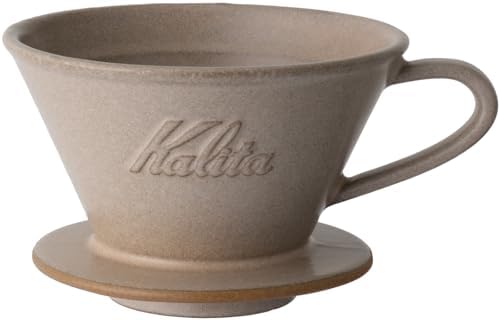 Kalita Coffee Dripper, Mino Ware, High Heat Retention, Ceramic, For 2 to 4 People, DACHI & Kalita MI185, Sand Brown, #02103, Wave Series, Made in Japan, Drip Equipment, For 2 People, 4 Cups, Porcelain by Kalita