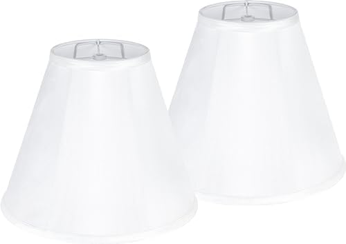 GO&SO White Bell Lamp Shades, Set of 2, 6"Top x 13"Bottom x 9.8"High by GOSO