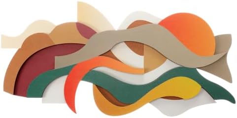 Mifoci Mid Century Modern Wood Wall Art, Abstract Wall Decor, Horizontal by Mifoci
