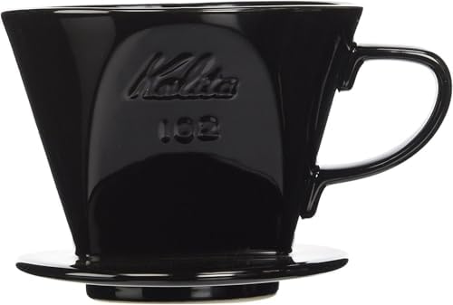 Kalita Ceramic Coffee Dripper (Black) for 2-4 Cups (#02005) by Kalita