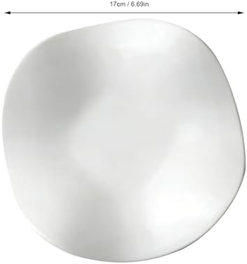 Yosoo Health Gear Ceramic Jewelry Tray Ring Dish Key Holder 6.69x6.69x1.18in Minimalist Vanity Decor with Polished Finish for Home Bathroom Bedroom (White) - Image 5