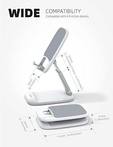 Lamicall White Cell Phone Stand for Desk, Phone Holder - Image 5