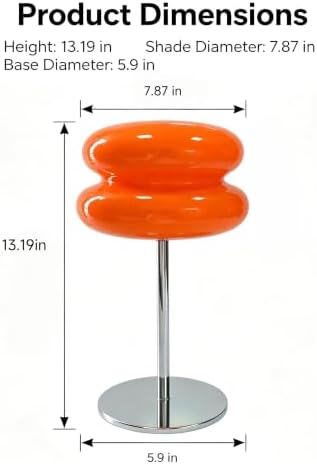 Mushroom Bedside Table Lamp, Orange - Image 3