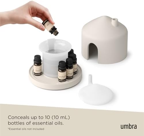 Umbra Casita Essential Oil Diffuser, USB-C with Storage, 150 ml, Sand - Image 6