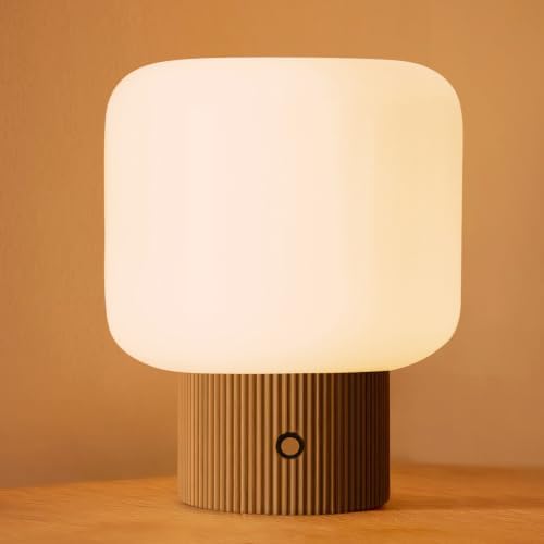 MAGCHARM Mushroom Table Lamp Premium Opal Glass Metal Cordless Night Lamp - Image 6