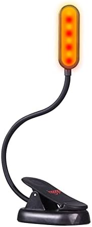 hooga Amber Book Light – Blue Light Blocking Reading Light for Bed, Stepless Dimming, Rechargeable Clip-On Night Light, 1600K Amber & 625nm Red LED for Night Reading by Hooga