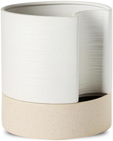 Nihow Ceramic Self Watering Plant Pot for Indoor Plants, 8 Inch,White by Nihow
