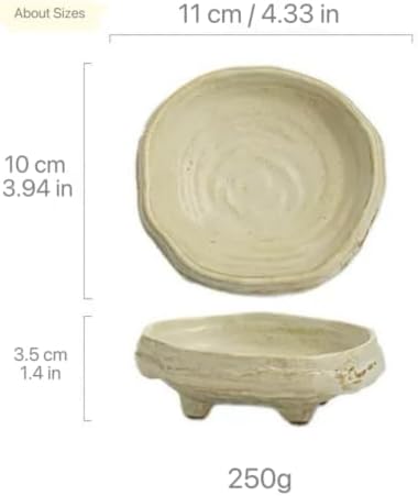 Wabi Sabi Ceramic Jewelry Dish, Earth Tone Rustic Footed Ring Dish, Minimalist Shallow Trinket Bowl for Rings Earrings Necklaces, Jewelry Tray for Vanity Counter Nightstand, Women Jewelry Gift - Image 4