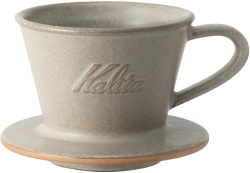 Carita Kalita Coffee Dripper Mino Ware High Heat Retention Pottery for 1 to 2 People, DACHI & KalitaMI 155, Sand Beige, #01101, Wave Series, Made in Japan, Drip Equipment, For One Person by Kalita