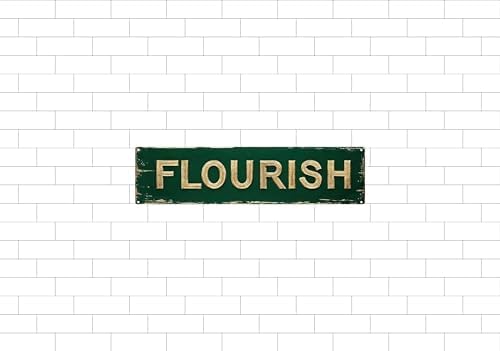 Vintage Tin Flourish Sign Retro Metal Sign Suitable For Home Street Shop Garage Bar Farm Garden - Multi-Purpose For Indoor/Outdoor Use Plaque 4x16 Inch - Image 6