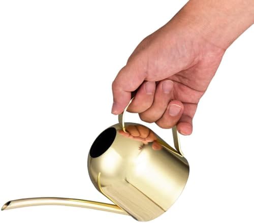 IMEEA 15oz Mini Indoor Watering Can for Small Plants Stainless Steel Watering Can with Long Spout for Desk, Windowsill & Bonsai (Gold) - Image 6