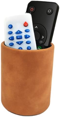 PU Leather Pen Holder Desk 3.94-inch Tall Pencil Cup Organizer - Image 6