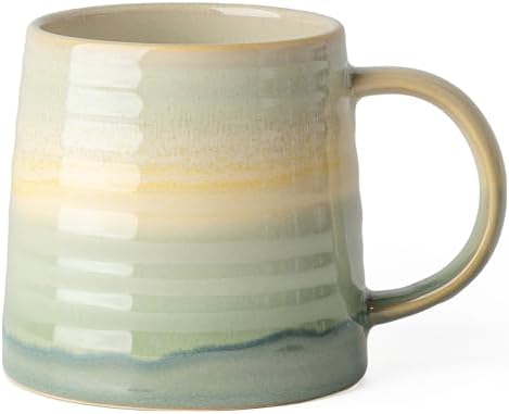 15.5oz Large Heavyweight Ceramic Mug, Reactive (Dusty Green) by TaoTaojarvieCeramics