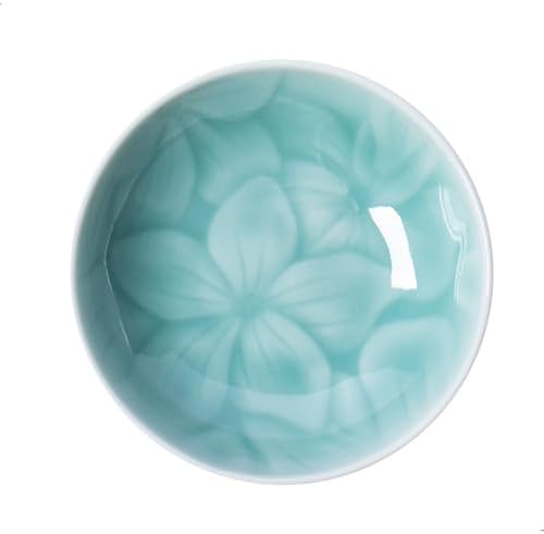 Round Flower Patterns Ring Dish Jewelry Tray Organizer, Light Blue by Ardax