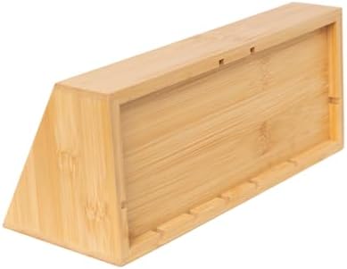 2 Pack Small Bamboo Art Supply Organizer Pen Holder - Image 7