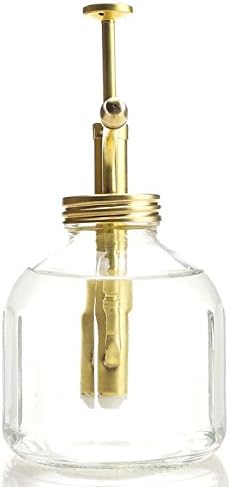 Plant Mister- Clear Color Glass Bottle & Brass Sprayer (Matt Gold) - Image 4