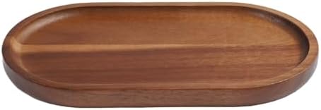 Rectangular Wooden Serving Tray for Tea, Coffee, and Desserts - Natural Wood Finish with Smooth for Home, Kitchen, or Café Decor - Elegant Japanese(TP02（Small）) by Unknown
