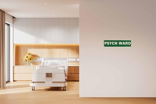 Vintage Style Metal Sign for Psych Ward 4x16 in Funny & Quirky Decor for Home Yard Garage Porch & Farmhouse - Image 5