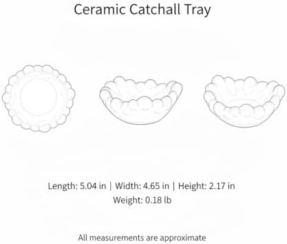 Ceramic Catchall Tray with Bubble Design, Compact Storage Bin for Keys and Jewelry on Vanity or Entryway (1 PC) - Image 7