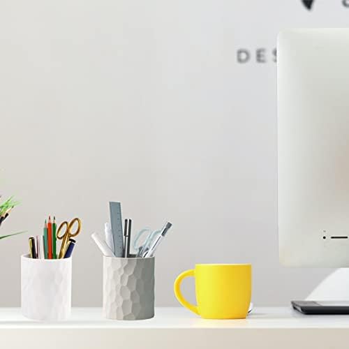 minimaliving Pen Holder,Nordic Style Silicone Waterproof Pencil Holder for Desk Simple&Modern Minimalist Makeup Organizer Multifunctional Office Supplies for Home,Kids and School(Light grey) - Image 5