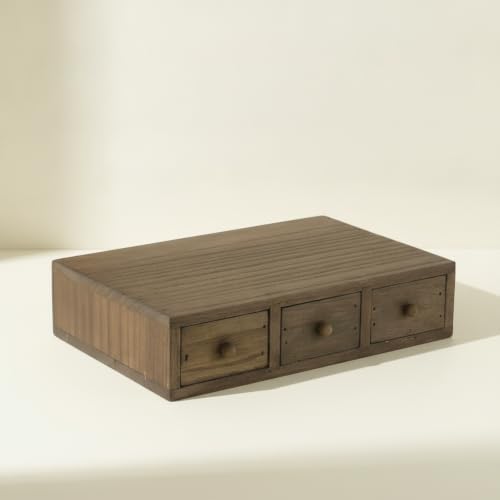 Desktop Organizer Minimalist Wooden Desk Organizer Functional Wooden Stand for Study, One-drawer - Image 5