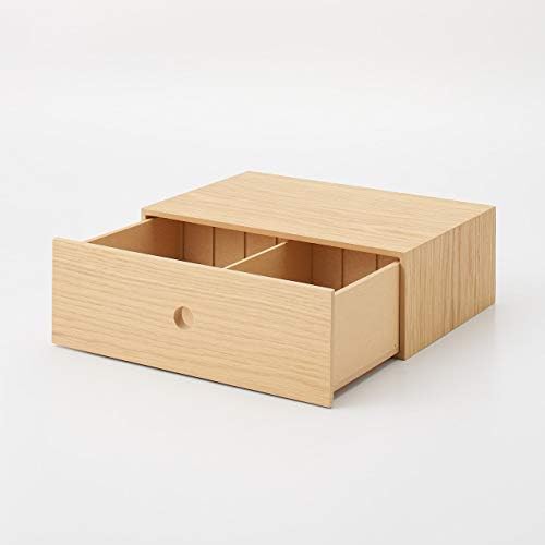 MUJI 82603316 Wooden Accessory Storage, 1 Tier, Approx. Width 9.9 x Depth 6.7 x Height 3.3 inches (25.2 x 17 x 8.4 cm) - Image 3