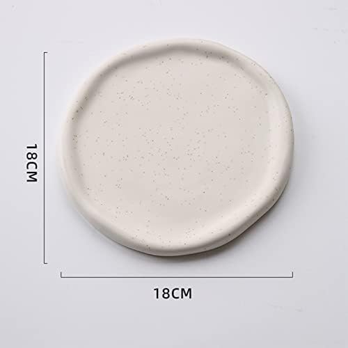 BEIJIALY Ceramic Jewelry Dish for Women, Trinket Tray, Ring Dish Tray, Jewelry Plate, Ceramic Glossy Appearance Simple Modern Stylish Storage Tray Key Tray for Home Gift(White Round) - Image 4