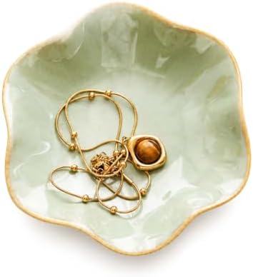 Lotus Leaf Shape Ring Dish Trinket Tray|Green Jewelry Dish Tray by GISK