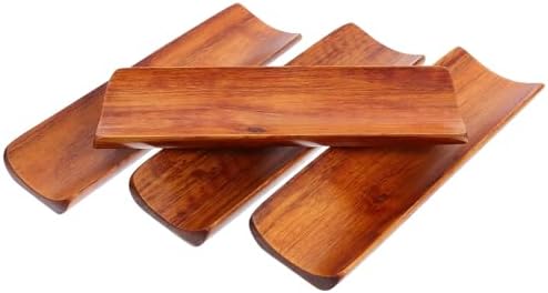 Yardwe Napkin Platter Wooden Coffee Serving Tray Rectangular Wood 4pcs by YARDWE