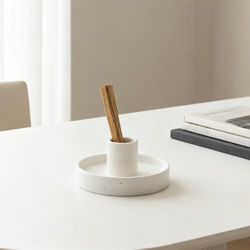Palo Santo Holder, Ceramic Incense Stick Holder, Sage Holder for Yoga, Meditation, and Energy Cleansing, Unique Ceramic Incense Holder Gift for Palo Santo Sticks (White) - Image 3