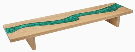 Desky Minimal Monitor Stand White Ash Emerald River by Desky