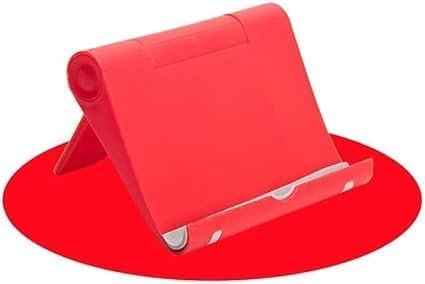 Flexible Foldable Cell Phone Tablet Desk Stand Holder Smartphone Mobile Phone Bracket for Mobilephone Stand (Red)