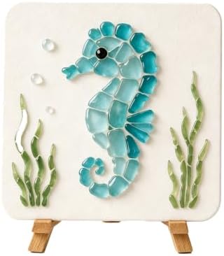 LWLQCZJ Sea Glass Art Kit - DIY Fun Craft Kit for Adults, Beginner Friendly (Seahorse) by Unknown