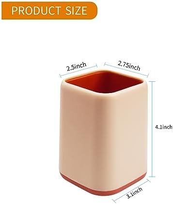 ZUFECY Pencil Holder, Makeup Brush Holder Desktop Organizer Storage Case Scandinavian Design for School Home Office Supplies (Pink) - Image 2