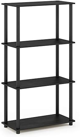Furinno Turn-N-Tube Toolless 4-Tier Storage Shelves, Americano - Image 4