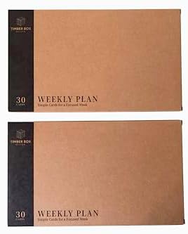 Minimalist Weekly Planner Cards – Double-Sided Weekly Planning Cards, 250 GSM Cardstock (2-Pack, 60 Cards Total) - Image 3