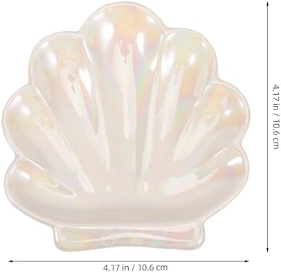 Toyvian Shell Shaped Ceramic Trinket Dish Xmas for Jewelry and Small Items - Image 2