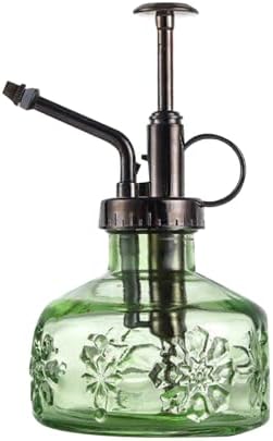 Spray Bottle for Plants, Plant Mister Spray Bottle, Glass Plant Mister Spray Bottle, Embossed Vintage Glass Watering Can, Succulent Watering Bottle with Top Pump for Outdoor (N) by Unknown